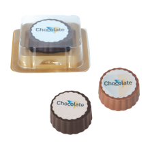 Logobonbon van puur/melk chocolade - Topgiving