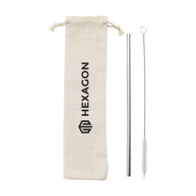 Reusable 1 piece ECO Straw Set RVS rietje - Topgiving