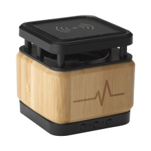 Bamboo Block Speaker met draadloze oplader - Topgiving